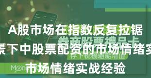 A股市场在指数反复拉锯阶段背景下中股票配资的市场情绪实战经验